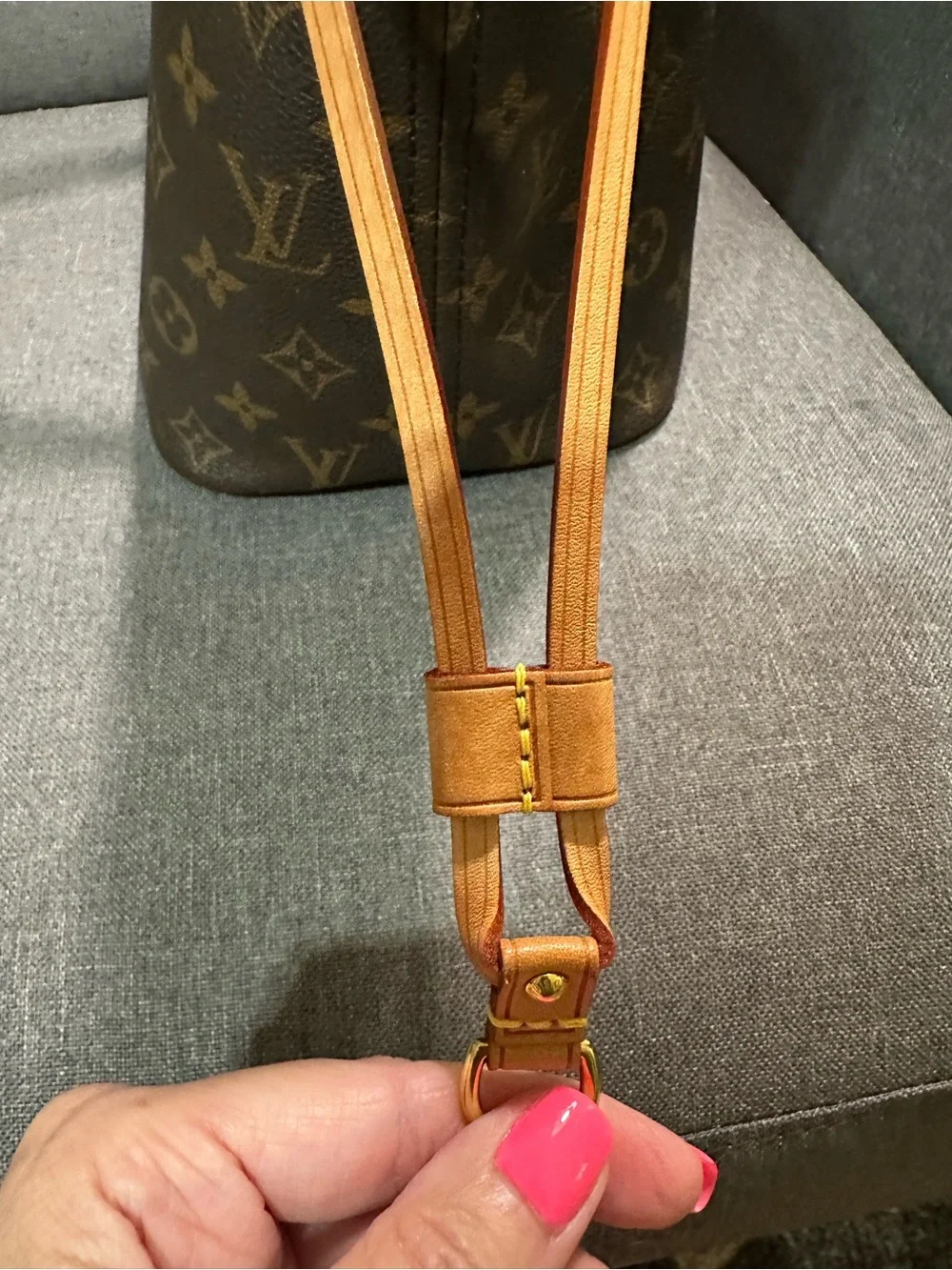 Louis Vuitton Monogram Neverfull Tote in Brown and Tan